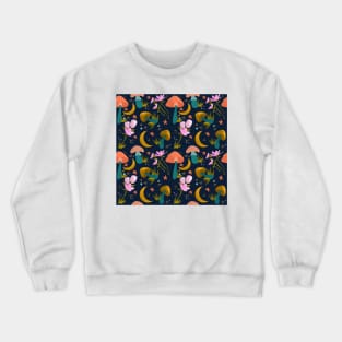 Mushrooms and Flowers Crewneck Sweatshirt